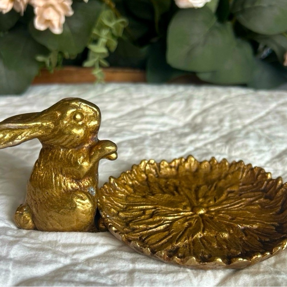 GATCO Solid Brass  Rabbit Dish